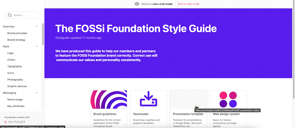 The FOSSi Foundation design system