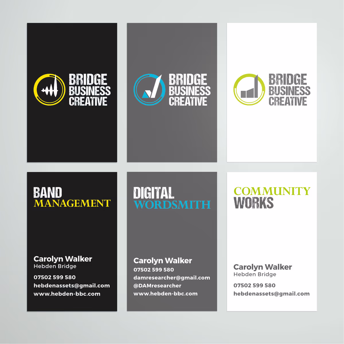 Set of cards for Bridge business creative